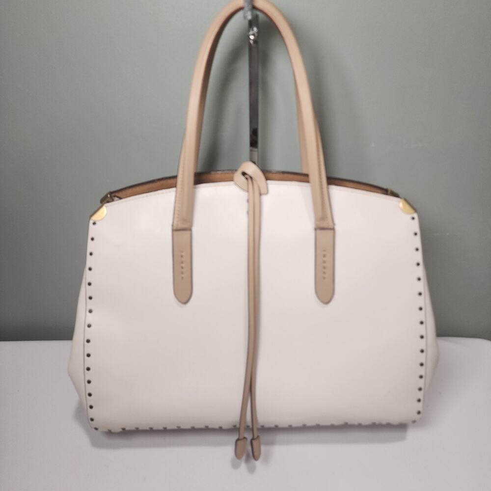 Coach 29256 Cooper Carryall Rivets Chalk Beechwood Glovetanned Leather - Picture 5 of 12